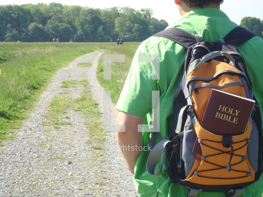 on the way with the bible,  
