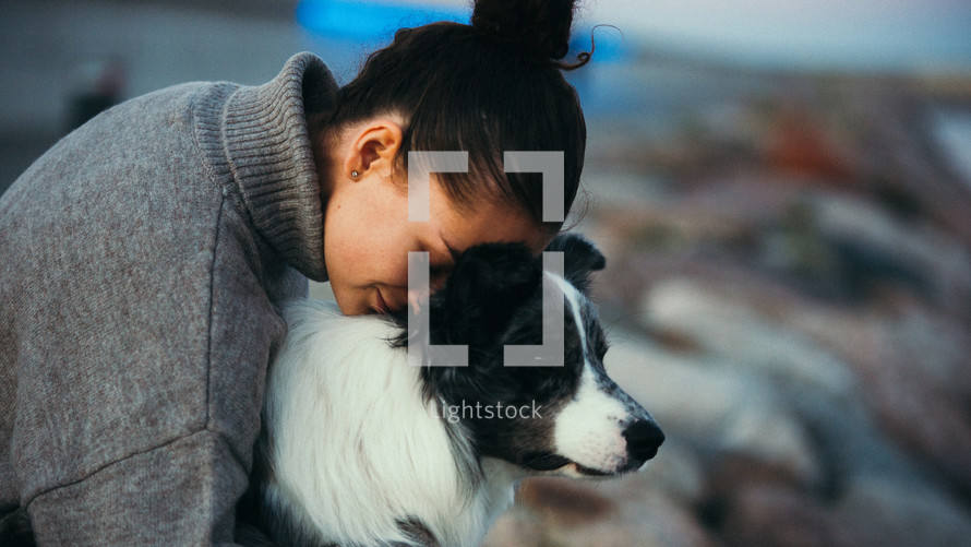 Woman with her dog