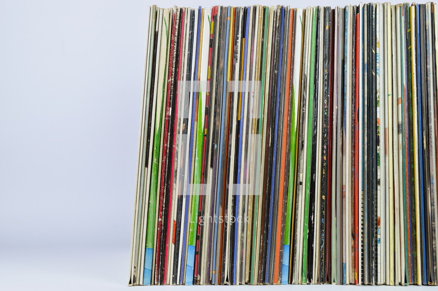 records spines 