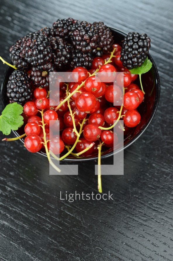 summer berries in a bowl 