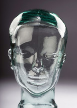 glass head sculpture 