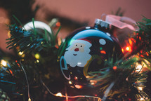 Christmas tree ball with Santa