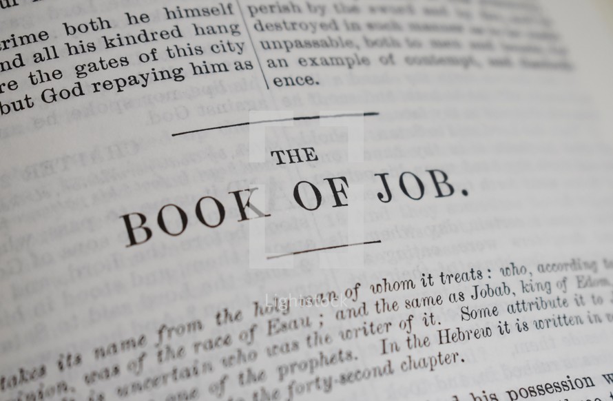 The Book of Job title page 