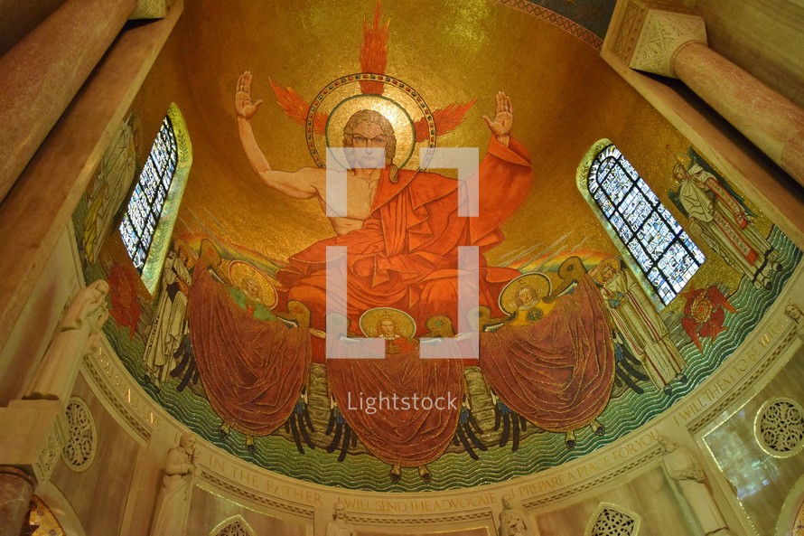 painting of Jesus on a dome 