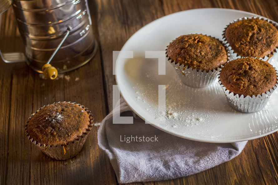 muffins on a plate 