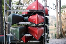 Lakeside canoe rack.