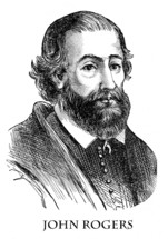 A drawing of John Rogers.
