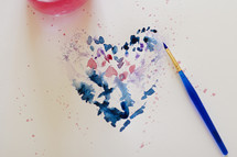 watercolor heart 