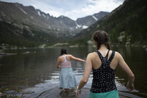 baptism in a mountain pond 