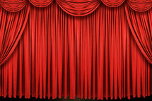 Stage curtains.