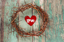 heart and crown of thorns 