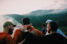 support from friends on a hike 