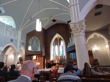 Arched area for choir in santuary