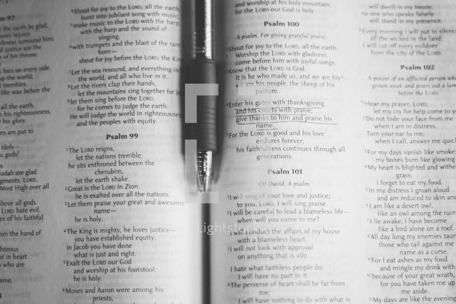 Psalms bookmarked 