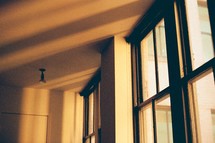 sunlight shining through a window into a room 