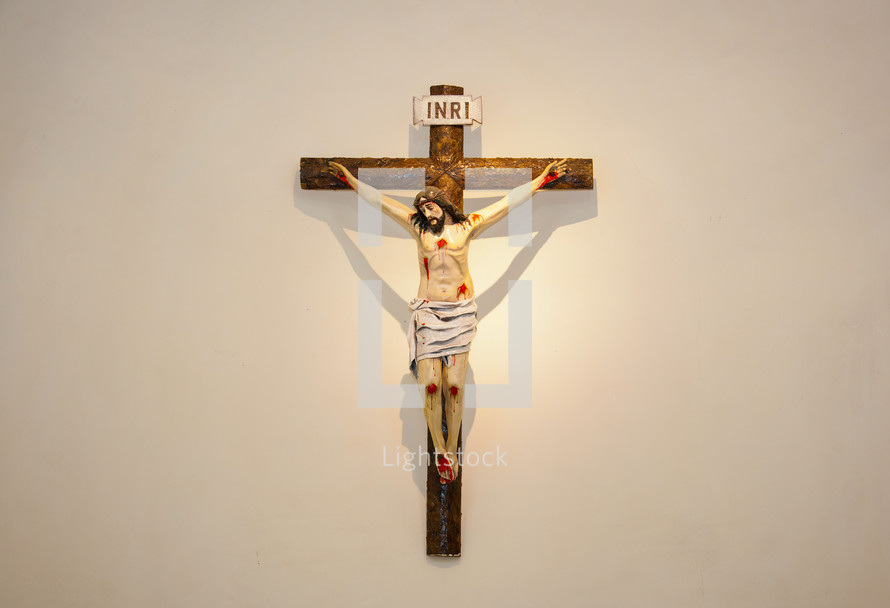 Crucifix on a wall 