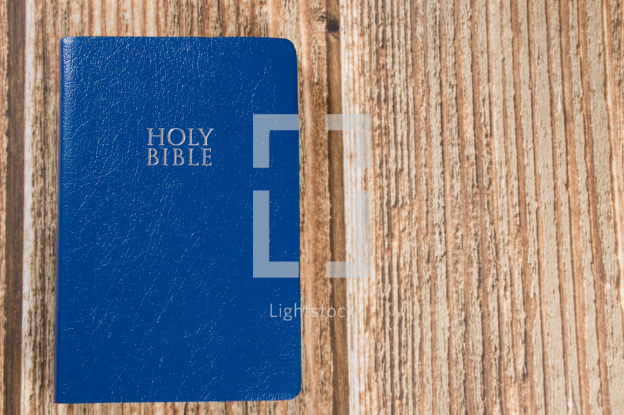 Blue cover Holy Bible 