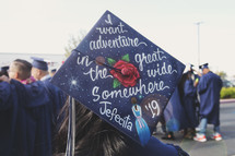 I want adventure in the great wide somewhere - Graduation cap 