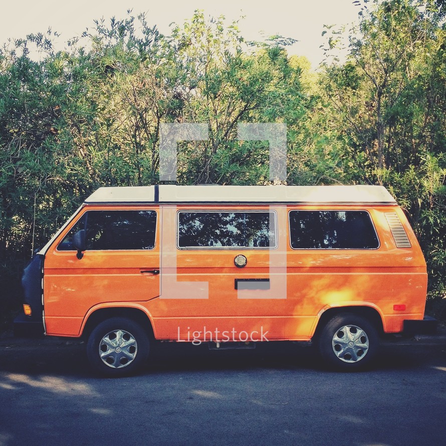 old orange van