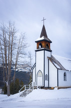 Old country church in the mountains