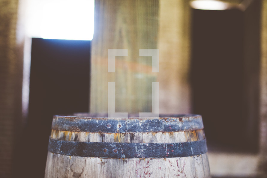 old wine barrel 