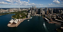 An aerial view of downtown Sydney.