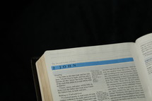 Open Bible in the book of 2 John