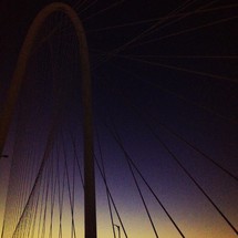 Dallas Margret Hunt Hill bridge at dusk