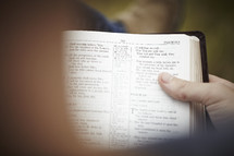 A person reading the Psalms