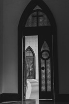 open door of a church 
