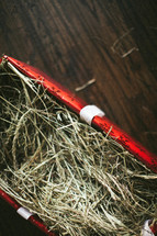 A Christmas present full of hay
