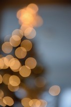 bokeh Christmas tree with Christmas star 