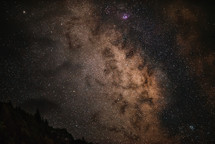 Milky way galaxy on a night sky