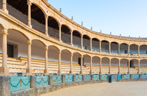 Ronda, Spain, monday. september 2 2024. interior of Bullring arena in Ronda. Malaga province, Andalusia, Spain