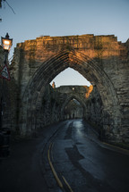 stone arches and tunneling road 