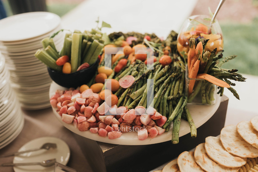 charcuterie and appetizers on a table 