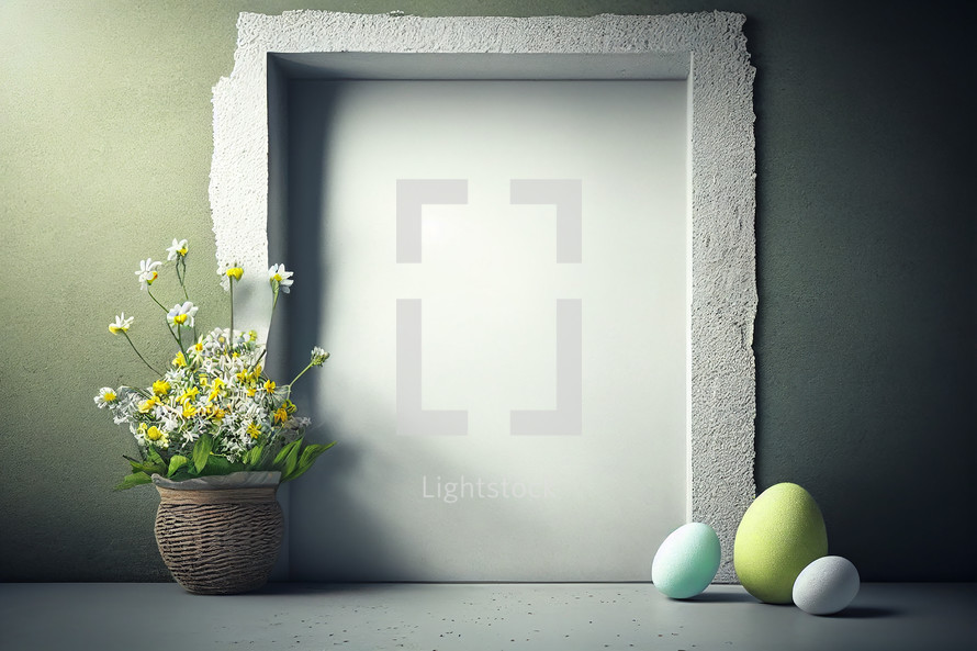 Easter Background Frame on wall