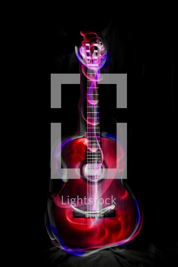 glowing guitar 