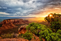 Sunrise on the canyons at the Colorado National Monument