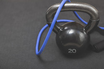 jumprope and kettle bell weight 