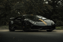 Lamborghini Huracan, black super car, sports car, powerful, race car, new supercar, Lambo, luxury vehicle