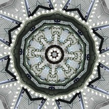 kaleidoscopic design abstract of architectural elements
