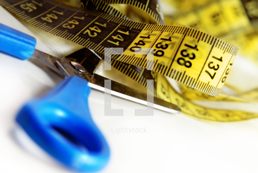 measuring tape and scissors 