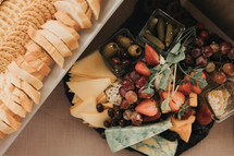 charcuterie and appetizers on a table 