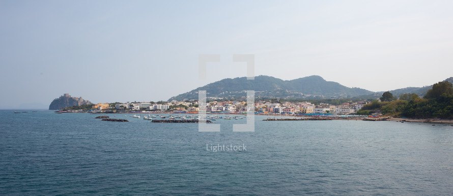 Ischia Porto, Italy, showing harbor district