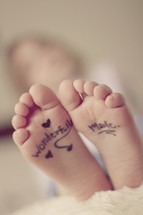 wonderfully made on a child's feet 
