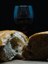 broken bread and wine 