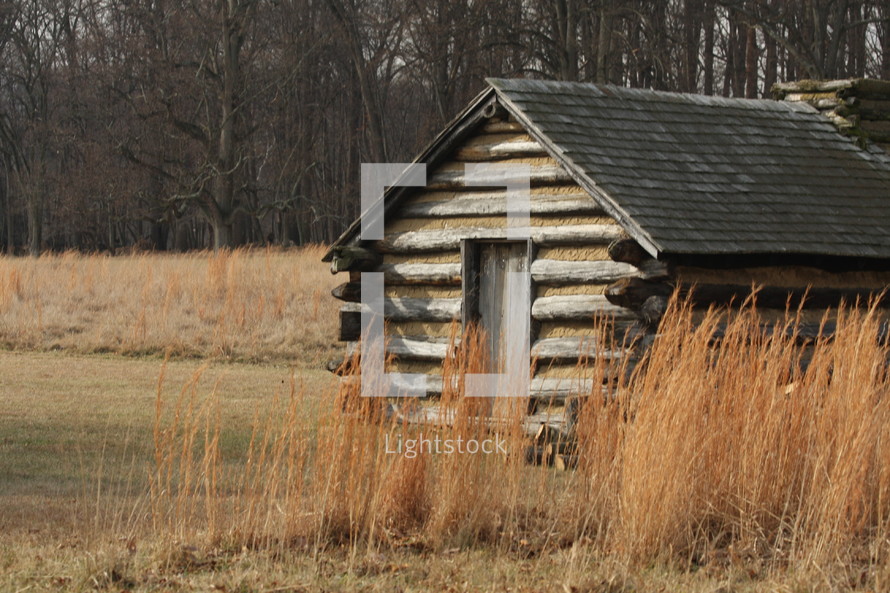 Valley Forge log cabin