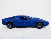 A blue toy car 