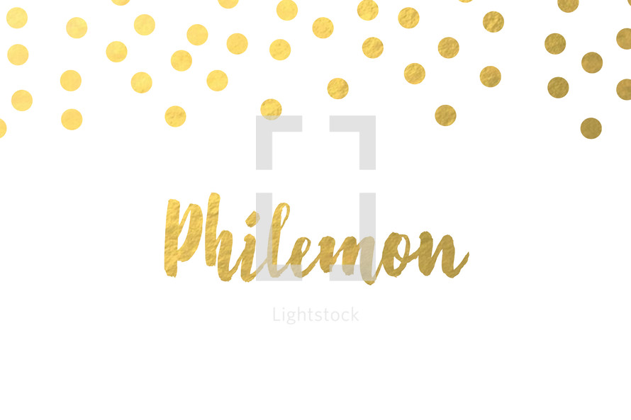 gold dot border, Philemon 